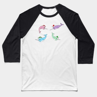 christmas narwhals Baseball T-Shirt